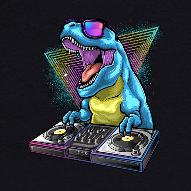 DJ Dinosaur T Rex by KAWAIITEE